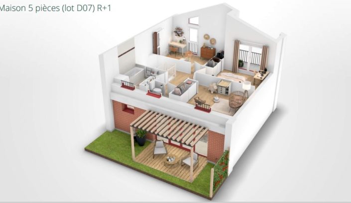 Villa du T3 67m2 T5 82m2 villa en Nue propriété à Mérignac